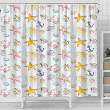 Load image into Gallery viewer, Beach Theme Shower Curtain
