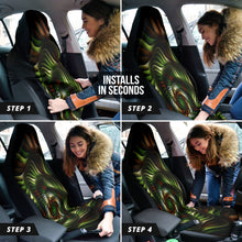 Load image into Gallery viewer, Car Seat Cover Green and Brown Spiral
