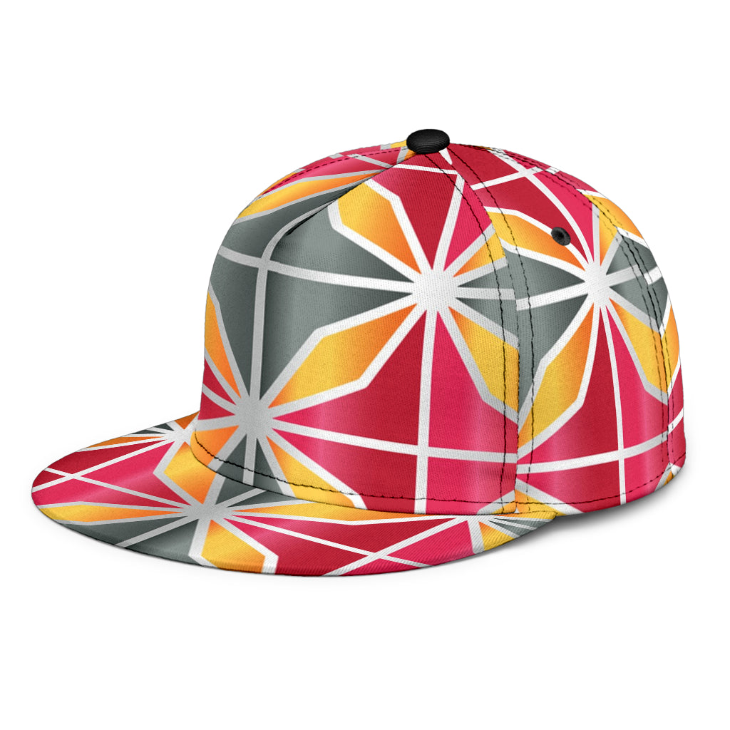 Pink, Orange and Gray Geometric Classic Hat