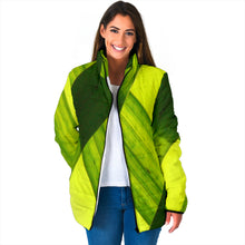 Load image into Gallery viewer, Women&#39;s Padded Jacket - Green Grass Design
