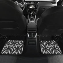 Load image into Gallery viewer, Vehicle Car Mats 4 piece Black and White Geometric Design
