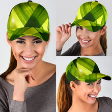 Load image into Gallery viewer, universal fit green classic hat with bamboo grass design
