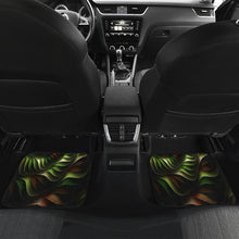 Load image into Gallery viewer, 4 Piece Car Mats Green and Brown Spirals
