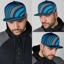 Load image into Gallery viewer, Blue Fractals Snapback Hat
