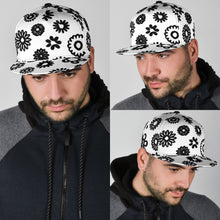 Load image into Gallery viewer, Black Flowers Snapback Hat
