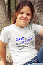 Load image into Gallery viewer, Serenity Prayer Unisex Heavy Cotton Tee, Serenity T-shirt, Mental Health T-shirt
