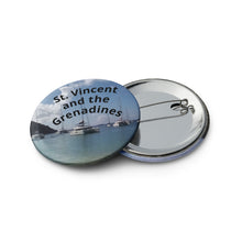 Load image into Gallery viewer, St. Vincent &amp; the Grenadines Beach Scene Pin Button Set – 5-Piece Island Collection
