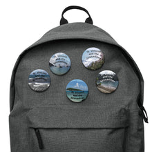 Load image into Gallery viewer, St. Vincent &amp; the Grenadines Beach Scene Pin Button Set – 5-Piece Island Collection
