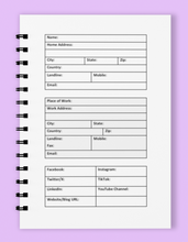 Load image into Gallery viewer, Connections: A Printable Contact Book of People Who Matter (PDF)
