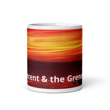 Load image into Gallery viewer, St. Vincent and the Grenadines Vibrant Sunset White glossy mug
