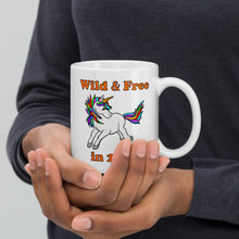 Load image into Gallery viewer, Wild and Free in 2023 White glossy mug
