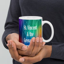 Load image into Gallery viewer, St. Vincent and the Grenadines Rainbow Pastels White glossy mug

