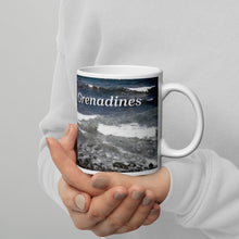 Load image into Gallery viewer, 11oz ceramic mug featuring a photograph of one of the beaches on the windward side of the island of St. Vincent and the Grenadines
