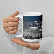 Load image into Gallery viewer, St. Vincent and the Grenadines Beach on Windward Coast White glossy mug
