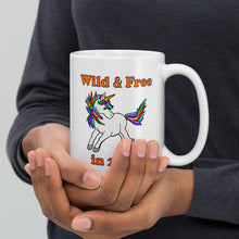 Load image into Gallery viewer, Wild and Free in 2023 White glossy mug
