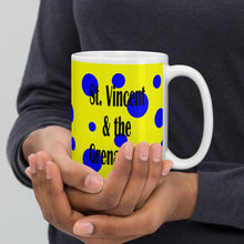 Load image into Gallery viewer, St. Vincent and the Grenadines Blue Spotted White glossy mug

