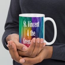 Load image into Gallery viewer, St. Vincent and the Grenadines Rainbow Pastels White glossy mug
