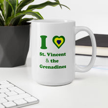 Load image into Gallery viewer, I Love St. Vincent and the Grenadines White glossy mug (g)
