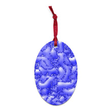 Load image into Gallery viewer, Cloudy Blue Wooden Ornaments
