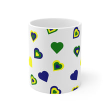 Load image into Gallery viewer, St. Vincent and the Grenadines Independence Hearts Ceramic Mug (11oz\15oz)
