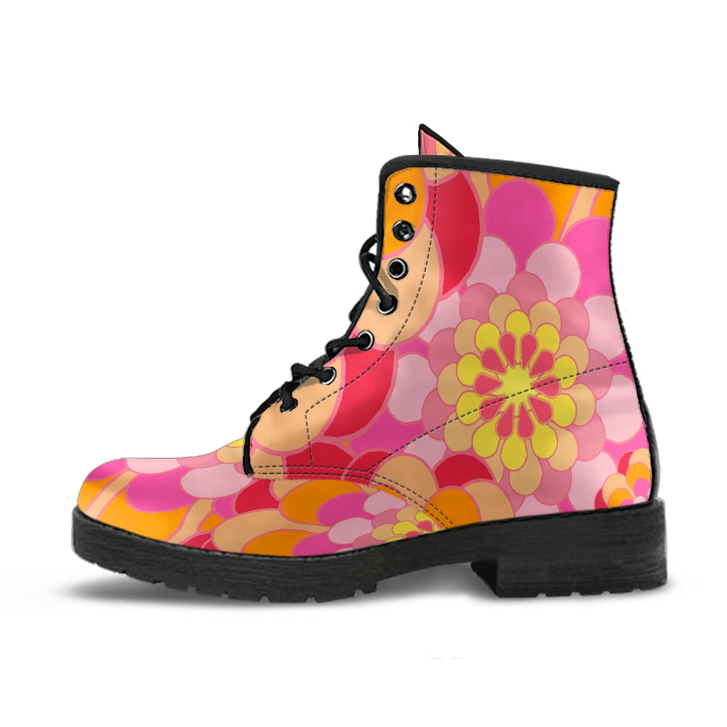 Leather boots - Floral