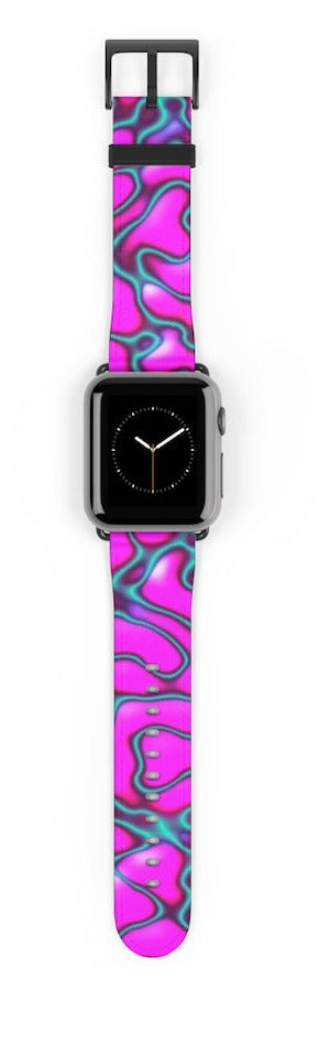 Purple and green marble watch band suitable for Apple Watch Series 1, 2, 3, 4, 5, 6, 7 and SE devices