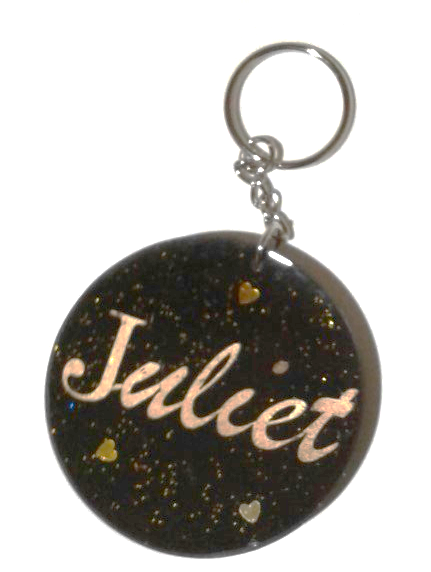 Personalized volcanic ash keyrings