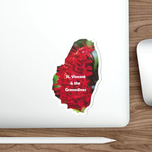 Load image into Gallery viewer, St. Vincent and the Grenadines Die-Cut Stickers - Chinese Ixora
