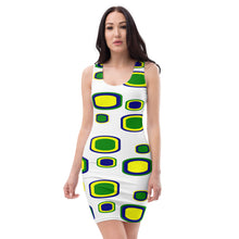 Load image into Gallery viewer, Vincy Cubes Dress, St. Vincent and the Grenadines Independence Dress, National Colors Dress
