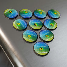 Load image into Gallery viewer, St. Vincent and the Grenadines Football Magnet, (Button, Round) (1 &amp; 10 pcs)
