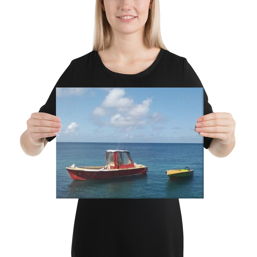 St. Vincent and the Grenadines Canvas Wall Art Boats Bobbing