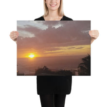 Load image into Gallery viewer, St. Vincent and the Grenadines Canvas Wall Art - Puce Sunset
