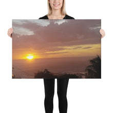 Load image into Gallery viewer, St. Vincent and the Grenadines Canvas Wall Art - Puce Sunset
