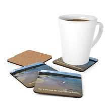 Load image into Gallery viewer, St. Vincent and the Grenadines 4 piece Coaster Set (Corkwood)  At The Beach
