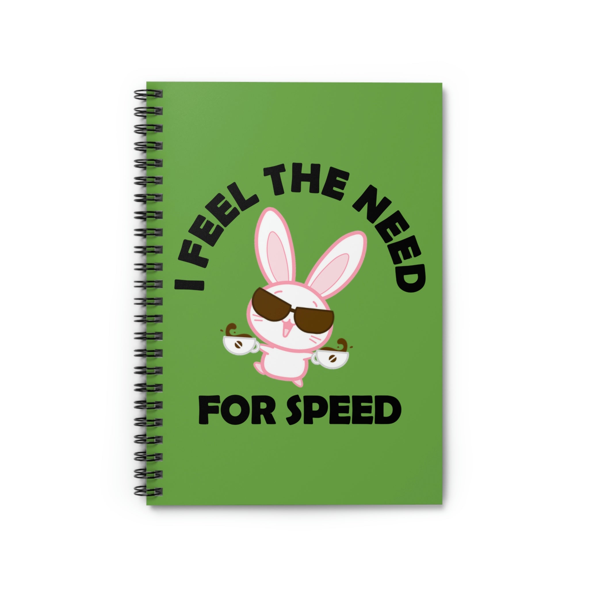 Bunny's Need For Speed, Spiral Lined Notebook (B)