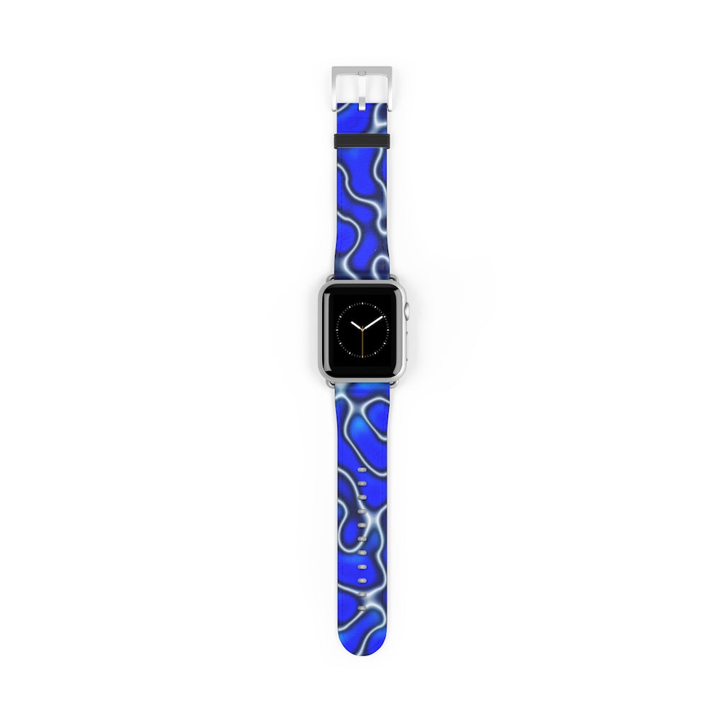 Watch band with blue marble design suitable for Apple Watch Series 1, 2, 3, 4, 5, 6, 7 and SE devices