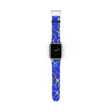 Load image into Gallery viewer, Watch band with blue marble design suitable for Apple Watch Series 1, 2, 3, 4, 5, 6, 7 and SE devices
