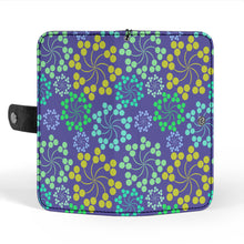 Load image into Gallery viewer, Wallet Phone Case - Blue Bubble Floral
