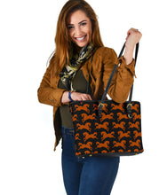 Load image into Gallery viewer, Small Leather Tote Bag - Prancing Horses
