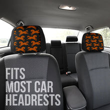Load image into Gallery viewer, vehicle headrest with brown prancing horses design
