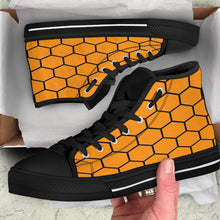 Load image into Gallery viewer, Canvas High Top Shoe - Honeycomb

