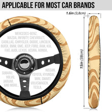 Load image into Gallery viewer, car steering wheel cover with wood grain pattern
