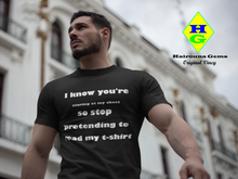Load image into Gallery viewer, Short-Sleeve Unisex T-Shirt - Stop Staring At My Chest (D)
