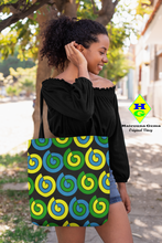 Load image into Gallery viewer, St. Vincent and the Grenadines Tote Bag National Colors Spiral Pattern (Black)
