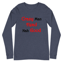 Load image into Gallery viewer, Unisex Long Sleeve Tee - Crazy Man Head (L)
