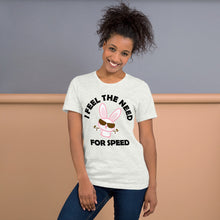 Load image into Gallery viewer, Bunny&#39;s Need For Speed Unisex t-shirt
