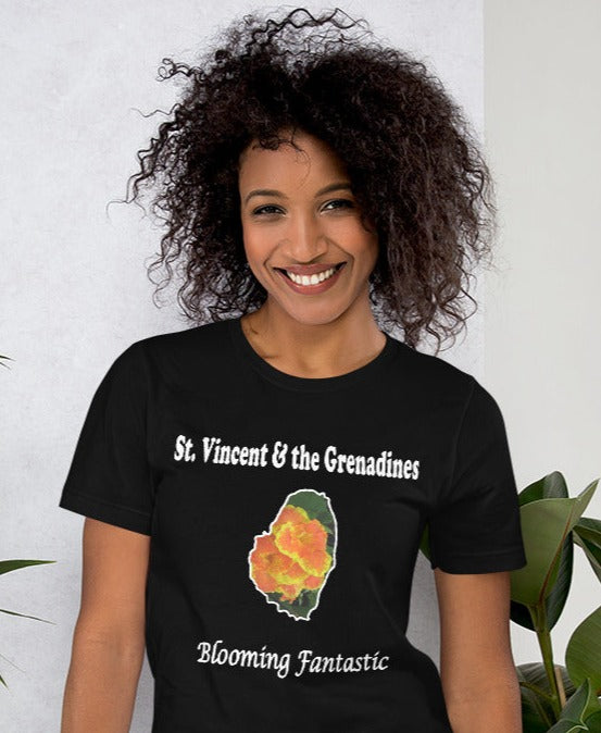 St. Vincent and the Grenadines Unisex t-shirt Blooming Fantastic (w)