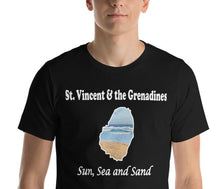 Load image into Gallery viewer, Sun, Sea and Sand Unisex t-shirt (w)
