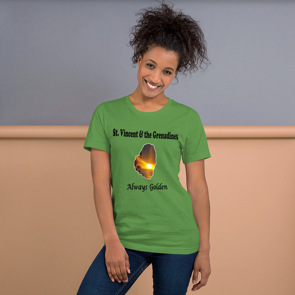 St. Vincent and the Grenadines Unisex t-shirt Always Golden (b)