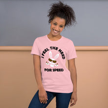 Load image into Gallery viewer, Bunny&#39;s Need For Speed Unisex t-shirt
